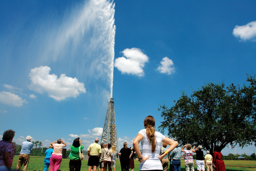 Lucas Gusher reenactment at Spindletop Gladys City Museum